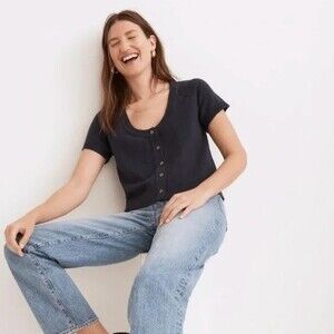 Madewell Linden Scoop Sweater Crop Top